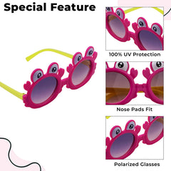 Kids Sunglasses Stylish and Compact Kids Eyewear for Summer (Purple)