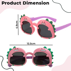 Kids Sunglasses Stylish and Compact Kids Eyewear for Summer (Pink)