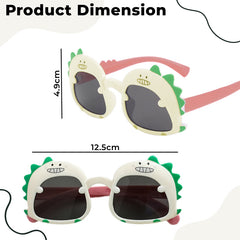 Kids Sunglasses Stylish and Compact Kids Eyewear for Summer (White)