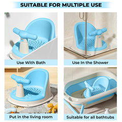 Baby Bath Essential Premium Baby Bather for Newborns (Sky Blue)