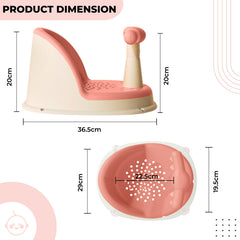 Baby Bath Essential Premium Baby Bather for Newborns (Cute Pink)