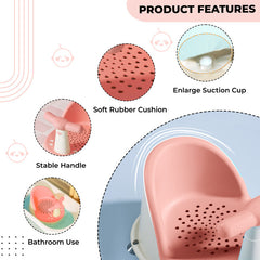 Baby Bath Essential Premium Baby Bather for Newborns (Cute Pink)