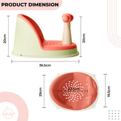 Baby Bath Essential Premium Baby Bather for Newborns (Pink Green)