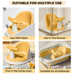 Baby Bath Essential Premium Baby Bather for Newborns (Locke Yellow)