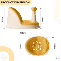 Baby Bath Essential Premium Baby Bather for Newborns (Locke Yellow)