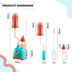 Silicone Baby Milk Bottle Cleaning Brush (Sky Blue)