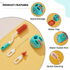 Silicone Baby Milk Bottle Cleaning Brush (Sky Blue)
