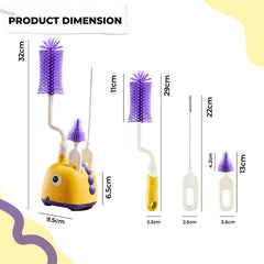 Silicone Baby Milk Bottle Cleaning Brush (Purple)