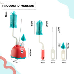 Silicone Baby Milk Bottle Cleaning Brush (Sky Blue)