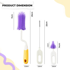 Silicone Baby Milk Bottle Cleaning Brush (Yellow)