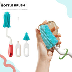 Silicone Baby Milk Bottle Cleaning Brush (Red)