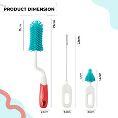 Silicone Baby Milk Bottle Cleaning Brush (Red)