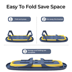 Foldable Baby Bath Tub for Infant Bath (Blue)