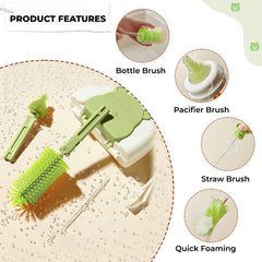Silicone Baby Milk Bottle Cleaning Brush (Green)