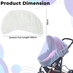 Baby Stroller Mosquito Net for Outdoor (White)