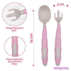 BPA Free Baby Feeding Essentials Baby Self Feeding Spoons Baby Teether (Skyblue)