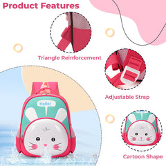 Kindergarten Cute Cartoon Kids School Bag for Boys and Girls (Pink)