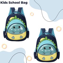 Kindergarten Cute Cartoon Kids School Bag for Boys and Girls (Navy Blue)