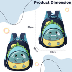 Kindergarten Cute Cartoon Kids School Bag for Boys and Girls (Navy Blue)