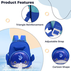 Kindergarten Cute Cartoon Kids School Bag for Boys and Girls (Whale)