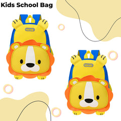 Kindergarten Cute Cartoon Kids School Bag for Boys and Girls (Royal Blue)