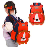 Kindergarten Cute Cartoon Kids School Bag for Boys and Girls (Navy Blue)