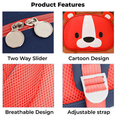 Kindergarten Cute Cartoon Kids School Bag for Boys and Girls (Navy Blue)