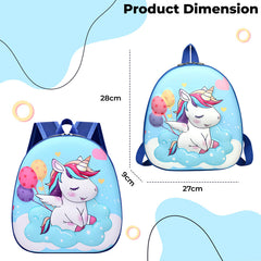 Kindergarten Cute Cartoon Kids School Bag for Boys and Girls (Blue)