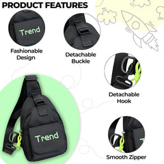 Baby Essential Adorable and Functional Baby Shoulder Bag for Kids (Black)