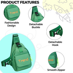 Baby Essential Adorable and Functional Baby Shoulder Bag for Kids (Green)