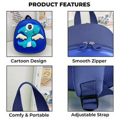 Kindergarten Cute Cartoon Kids School Bag for Boys and Girls (Blue)