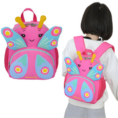 Kindergarten Cute Cartoon Kids School Bag for Boys and Girls (Rose Red)