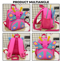 Kindergarten Cute Cartoon Kids School Bag for Boys and Girls (Rose Red)