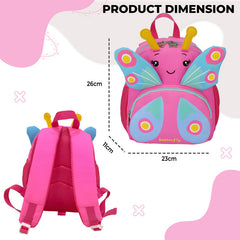 Kindergarten Cute Cartoon Kids School Bag for Boys and Girls (Rose Red)