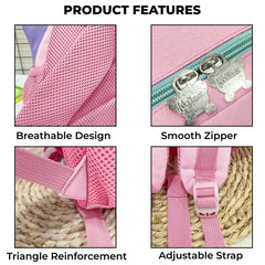 Kindergarten Cute Cartoon Kids School Bag for Boys and Girls (Pink)