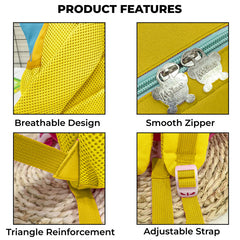Kindergarten Cute Cartoon Kids School Bag for Boys and Girls (Yellow)