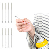 Silicone Baby Milk Bottle Cleaning Brush (Silver)