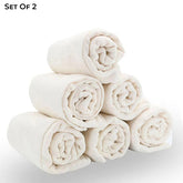 Wetfree Reusable & Washable Cotton Diaper Nappy Inserts for Baby (White)