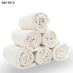 Wetfree Reusable & Washable Cotton Diaper Nappy Inserts for Baby (White)