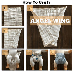 Wetfree Reusable & Washable Cotton Diaper Nappy Inserts for Baby (White)