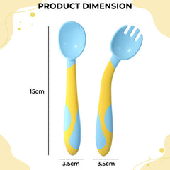 Baby Spoon and fork Set for Baby Feeding (Breland)