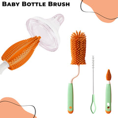 Silicone Baby Milk Bottle Cleaning Brush (Green)