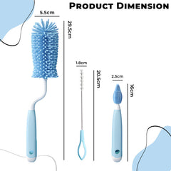 Silicone Baby Milk Bottle Cleaning Brush (Sky Blue)