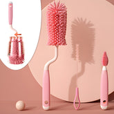 Silicone Baby Milk Bottle Cleaning Brush (Pink)