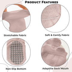 Baby Socks Soft and Anti-Slip Infant Socks (Light Pink)
