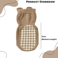 Baby Socks Soft and Anti-Slip Infant Socks (Brown)