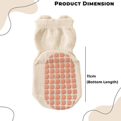 Baby Socks Soft and Anti-Slip Infant Socks (Khaki)