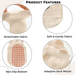 Baby Socks Soft and Anti-Slip Infant Socks (Khaki)