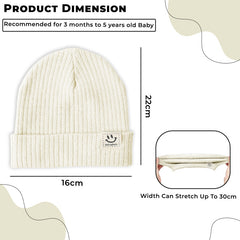 Compact and Stylish Baby Cap (off White)
