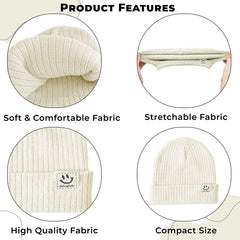 Compact and Stylish Baby Cap (off White)
